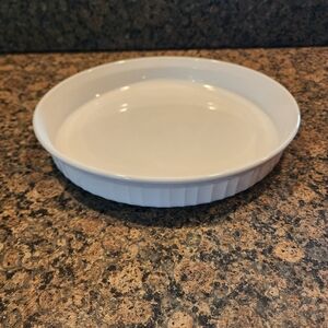 Corning Ware French White 10" Round Baking Dish F-3-B